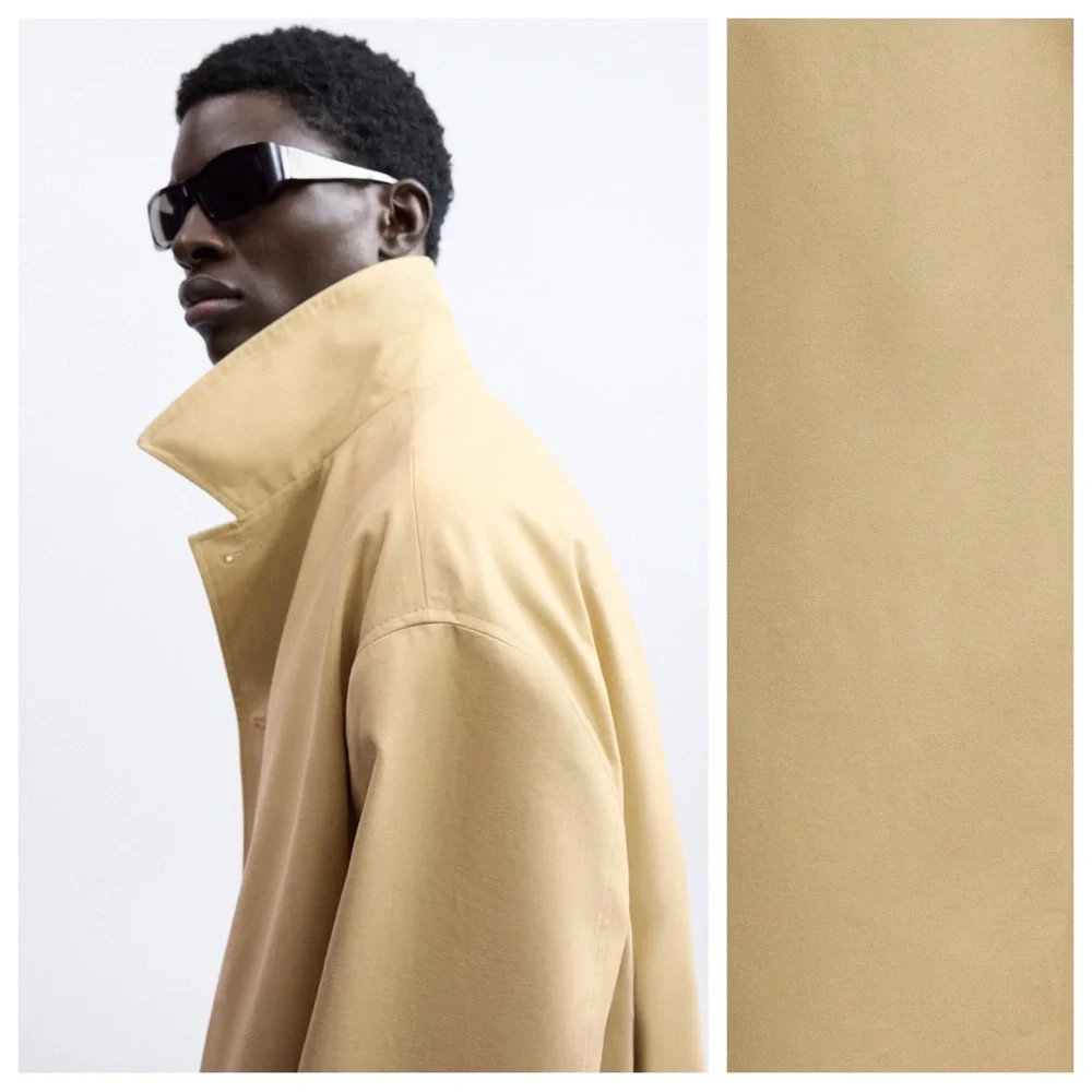 NWT. Zara Men Limited Edition Light Tan Oversized Trench Coat. Size M. - Picture 4 of 12